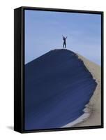 Woman Exercising on the Top of a Sand Dune-null-Framed Stretched Canvas