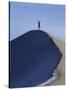 Woman Exercising on the Top of a Sand Dune-null-Stretched Canvas