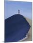 Woman Exercising on the Top of a Sand Dune-null-Mounted Premium Photographic Print