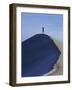 Woman Exercising on the Top of a Sand Dune-null-Framed Photographic Print