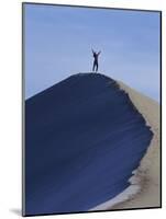 Woman Exercising on the Top of a Sand Dune-null-Mounted Photographic Print