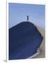 Woman Exercising on the Top of a Sand Dune-null-Framed Photographic Print