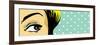 Woman Eye Peeking-lavitrei-Framed Art Print