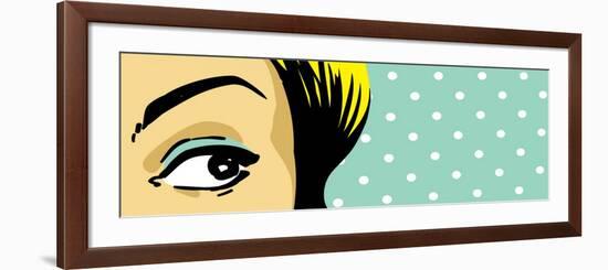 Woman Eye Peeking-lavitrei-Framed Art Print