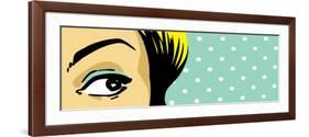 Woman Eye Peeking-lavitrei-Framed Art Print