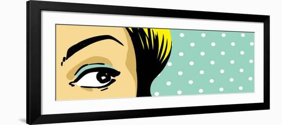 Woman Eye Peeking-lavitrei-Framed Premium Giclee Print