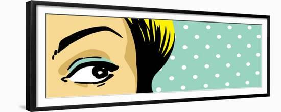 Woman Eye Peeking-lavitrei-Framed Premium Giclee Print