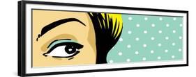 Woman Eye Peeking-lavitrei-Framed Premium Giclee Print