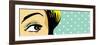 Woman Eye Peeking-lavitrei-Framed Art Print