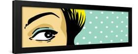 Woman Eye Peeking-lavitrei-Framed Art Print