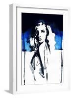 Woman Face. Hand Painted Fashion Illustration-Anna Ismagilova-Framed Art Print