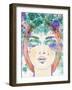 Woman Face. Hand Painted Fashion Illustration-Anna Ismagilova-Framed Art Print