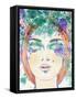 Woman Face. Hand Painted Fashion Illustration-Anna Ismagilova-Framed Stretched Canvas