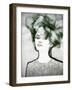 Woman Face. Hand Painted Fashion Illustration-Anna Ismagilova-Framed Art Print