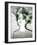 Woman Face. Hand Painted Fashion Illustration-Anna Ismagilova-Framed Art Print