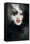 Woman Face. Hand Painted Fashion Illustration-Anna Ismagilova-Framed Stretched Canvas