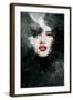 Woman Face. Hand Painted Fashion Illustration-Anna Ismagilova-Framed Art Print