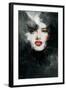 Woman Face. Hand Painted Fashion Illustration-Anna Ismagilova-Framed Art Print