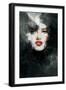 Woman Face. Hand Painted Fashion Illustration-Anna Ismagilova-Framed Art Print