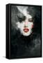 Woman Face. Hand Painted Fashion Illustration-Anna Ismagilova-Framed Stretched Canvas