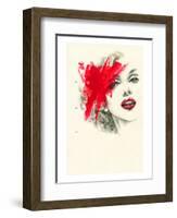 Woman Face PaintedIllustration-null-Framed Art Print