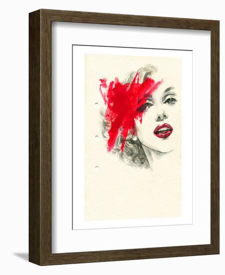 Woman Face PaintedIllustration-null-Framed Art Print