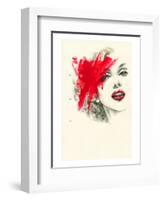 Woman Face PaintedIllustration-null-Framed Art Print