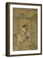 Woman Fantasizing, Qing Dynasty, Kangxi Period, C.1700-22-Leng Mei-Framed Giclee Print