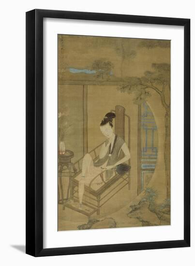 Woman Fantasizing, Qing Dynasty, Kangxi Period, C.1700-22-Leng Mei-Framed Giclee Print