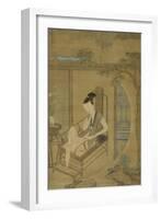 Woman Fantasizing, Qing Dynasty, Kangxi Period, C.1700-22-Leng Mei-Framed Giclee Print