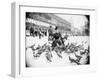 Woman Feeding Pigeons-null-Framed Photographic Print