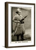 Woman Firefighter During WWI-null-Framed Art Print