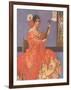Woman Flamenco Guitarist-null-Framed Art Print