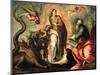 Woman Fleeing the Dragon-Palma Il Giovane-Mounted Giclee Print