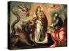 Woman Fleeing the Dragon-Palma Il Giovane-Stretched Canvas