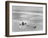 Woman Floating in a Large Puddle of Water Near the Surf While at the Beach-Wallace G^ Levison-Framed Photographic Print