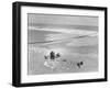 Woman Floating in a Large Puddle of Water Near the Surf While at the Beach-Wallace G^ Levison-Framed Photographic Print