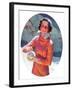 "Woman Forming a Snowball,"February 10, 1934-Frederic Mizen-Framed Giclee Print