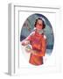 "Woman Forming a Snowball,"February 10, 1934-Frederic Mizen-Framed Giclee Print