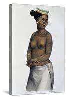 Woman from Saltikoff Islands, Marshall Islands, Illustration by Louis Choris-null-Stretched Canvas