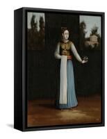 Woman from the Albanian Coast-Jean Baptiste Vanmour-Framed Stretched Canvas