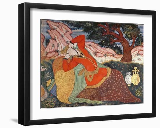 Woman from the Court of Shah Abbas I, 1585-1627-Persian School-Framed Giclee Print