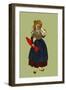 Woman from Voiron Carries an Umbrella and Rug-Elizabeth Whitney Moffat-Framed Art Print