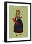 Woman from Voiron Carries an Umbrella and Rug-Elizabeth Whitney Moffat-Framed Art Print