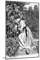 Woman Gardening in a Garden-J King-Mounted Art Print