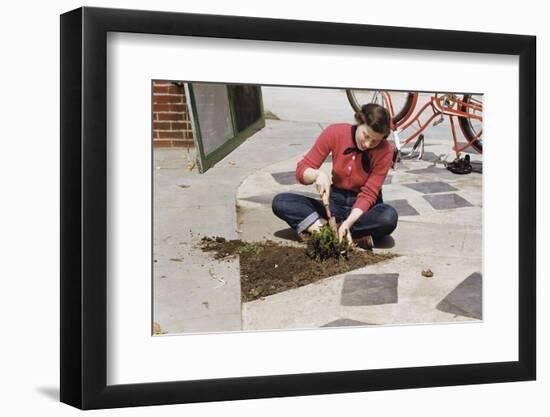 Woman Gardening-William P. Gottlieb-Framed Photographic Print