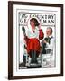 "Woman Gets Bob at Barbershop," Country Gentleman Cover, January 17, 1925-Elbert Mcgran Jackson-Framed Giclee Print