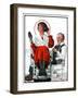 "Woman Gets Bob at Barbershop,"January 17, 1925-Elbert Mcgran Jackson-Framed Giclee Print