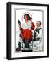 "Woman Gets Bob at Barbershop,"January 17, 1925-Elbert Mcgran Jackson-Framed Giclee Print