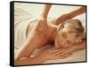 Woman Getting a Back Massage-null-Framed Stretched Canvas